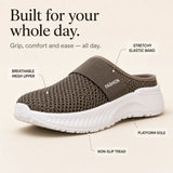 Stride & Soft – Women's Slip On Platform Mesh Sneakers, Breathable Non-Slip Mules