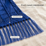 Solenne – Oversized Crochet Tassel Kimono Cardigan for Women