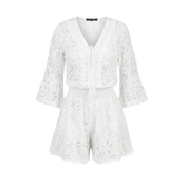 Florenza – Floral Lace V-Neck Romper