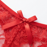 Velara – Women's Floral Lace Open Crotch Thong