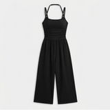 Solenne – Women's Ruched Bodice Wide Leg Jumpsuit