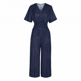 Lunessa – Women's Polka Dot Wide-Leg Jumpsuit