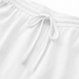 Lyriva – Women's Capri Pants with Drawstring Waist, Pockets and Button-Slit Hem
