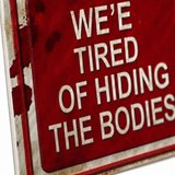 Hollerwood – Rustic No Trespassing Tin Sign for Porch Garage Garden