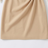 Lusara – Pearl Belted Lace Sleeve Mini Dress