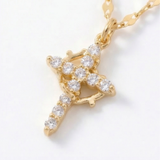 Aurela – Sparkling Initial Cross Necklace
