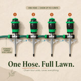 Yardwell – Gear Drive Rotating Sprinkler with Spike, 5 Spray Patterns and Adjustable Arc for Lawn and Garden