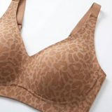 Veluna – Wireless Leopard V Neck Contour Bra