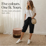 Sundara – Pull-on linen-look capri pants for women