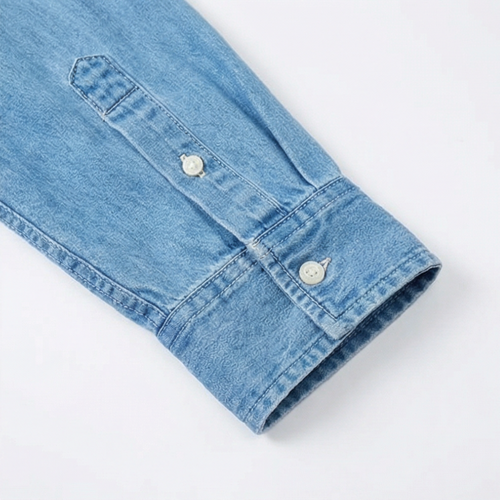 Veluna – Women's Soft Denim-Look Pajama Set