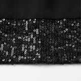 Lunara – Women's Sequin Trim Layered Chiffon Top