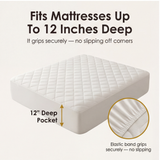 Slumbelle – Waterproof Quilted Mattress Cover & Pillowcase Set