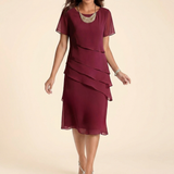 Velara – Women's elegant ruffle midi dress