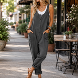 Wearbella – Sleeveless Wide-Leg Pocketed Jumpsuit