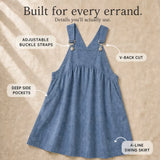 Cloverly – Empire-Waist Pinafore Babydoll Dress with Pockets, Plus Size 0XL–5XL