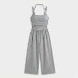 Solenne – Women's Ruched Bodice Wide Leg Jumpsuit