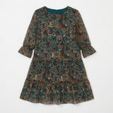 Floressa – Women's Tiered Chiffon Paisley Midi Dress