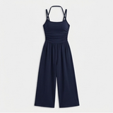 Solenne – Women's Ruched Bodice Wide Leg Jumpsuit