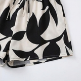 Lunavia – Women's Off-Shoulder Leaf-Print Romper