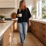 Wearloom – Flowy Flare Sleeve Tee with Splicing Detail