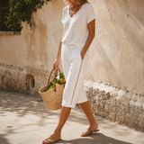 Lunava – Lace-Side Capri Pants for Women