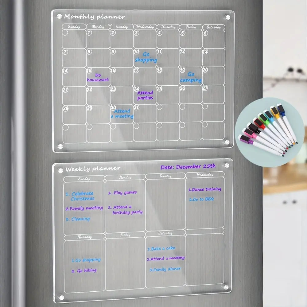 Planiva – Clear Acrylic Fridge Planner