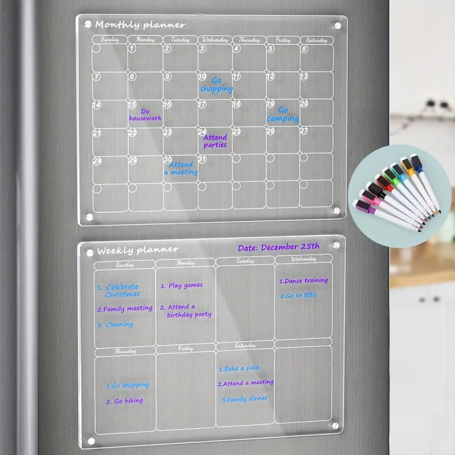 Planiva – Clear Acrylic Fridge Planner