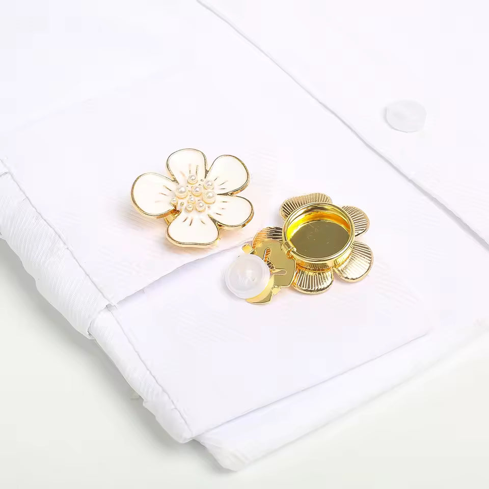 Petaline - Silk Flower Shirt Pin