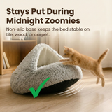 Cloofie – Plush Cave Bed for Cats, Semi-Enclosed