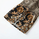 Vivara - Elegant V-Neck Printed Dress