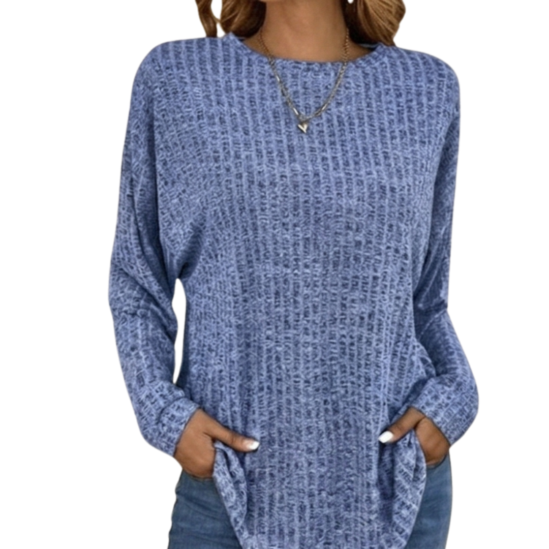 Wovelle – Waffle Knit Oversized Sweater