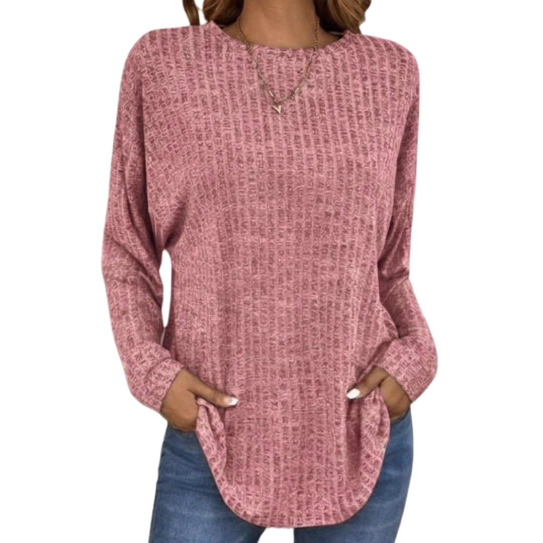 Wovelle – Waffle Knit Oversized Sweater