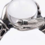 Orbivra – Gothic crystal ball statement ring