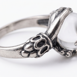 Orbivra – Gothic crystal ball statement ring