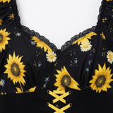Florenza – Women's Sunflower Corset Midi Dress