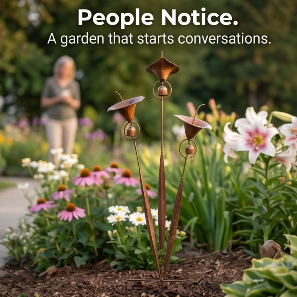 Lyralea – Calla Lily Garden Stake with Bell Chimes
