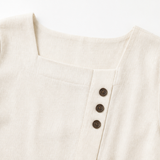 Lunelle – Women's Linen 2-Piece Set with Wide-Leg Pants and Button Detail