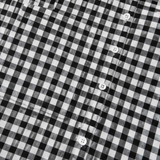 Harlowe – Gingham Button-Front Maxi Shirt Dress with Side Slits