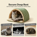 Cavina – Plush Half-Dome Cave Bed for Cats