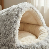 Cloofie – Plush Cave Bed for Cats, Semi-Enclosed