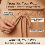 Saviya – Women's Ribbed V-Neck Top and Midi Skirt Set