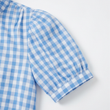 Brindle – Women's Puff Sleeve Gingham Top