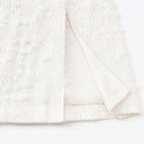 Aveline – Textured Square Neck Maxi Dress with Back Bow