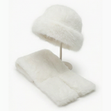 Velura – Women's Matching Faux Fur Hat and Scarf Set