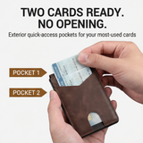 Vaultric - Slim Pop-Up Wallet with AirTag Pocket