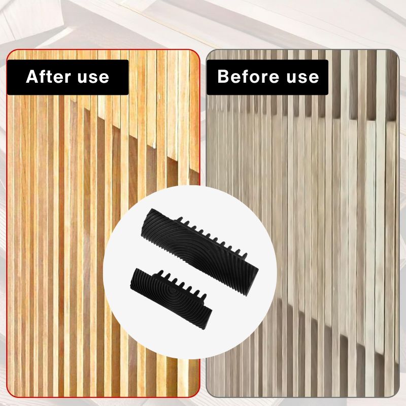 Oakura - 2-Piece DIY Woodgrain Texture Roller Toolkit