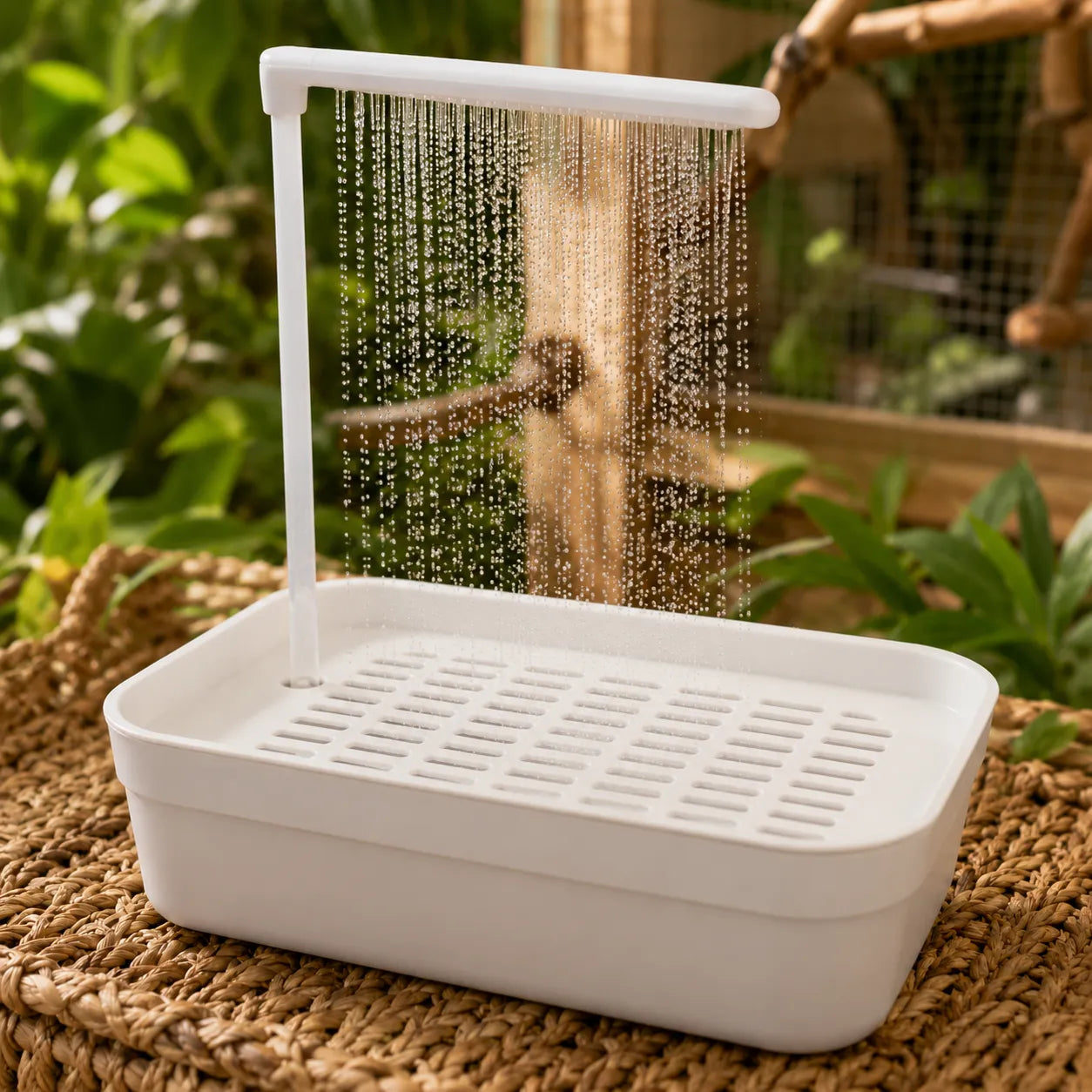 Pluvia – Electric Bird Bath with Rain Shower and Soaking Bowl
