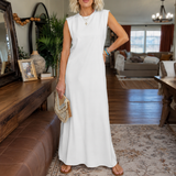 Marella – Wrinkle-Free Split-Hem Maxi Dress with Pockets