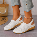 Solea – Women's Perforated Wedge Slingback Comfort Sandals