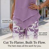Lunavia – Asymmetric Tunic and Wide Leg Pants Set